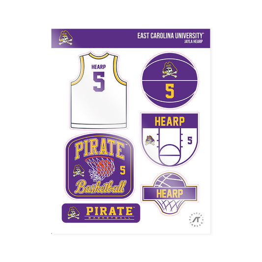 East Carolina - NCAA Women's Basketball : Jayla Hearp - Sticker Sheet-0