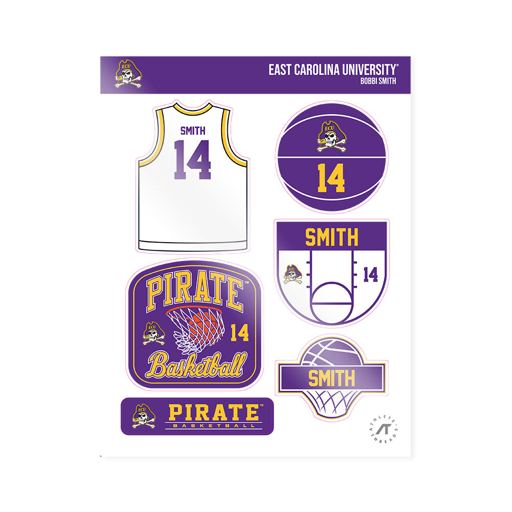 East Carolina - NCAA Women's Basketball : Bobbi Smith - Sticker Sheet-0
