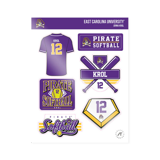 East Carolina - NCAA Softball : Jenna Krol - Sticker Sheet-0