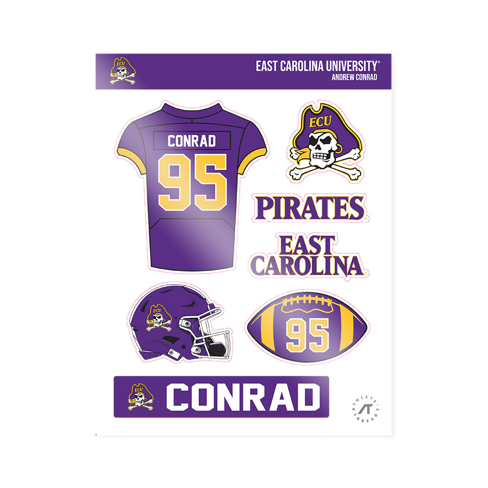 East Carolina - NCAA Football : Andrew Conrad - Sticker Sheet-0