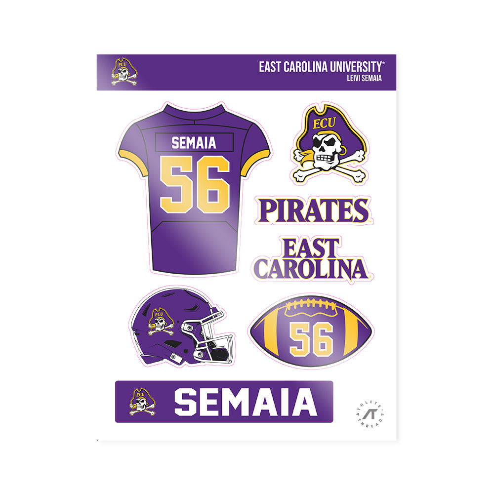 East Carolina - NCAA Football : Leivi Semaia - Sticker Sheet-0