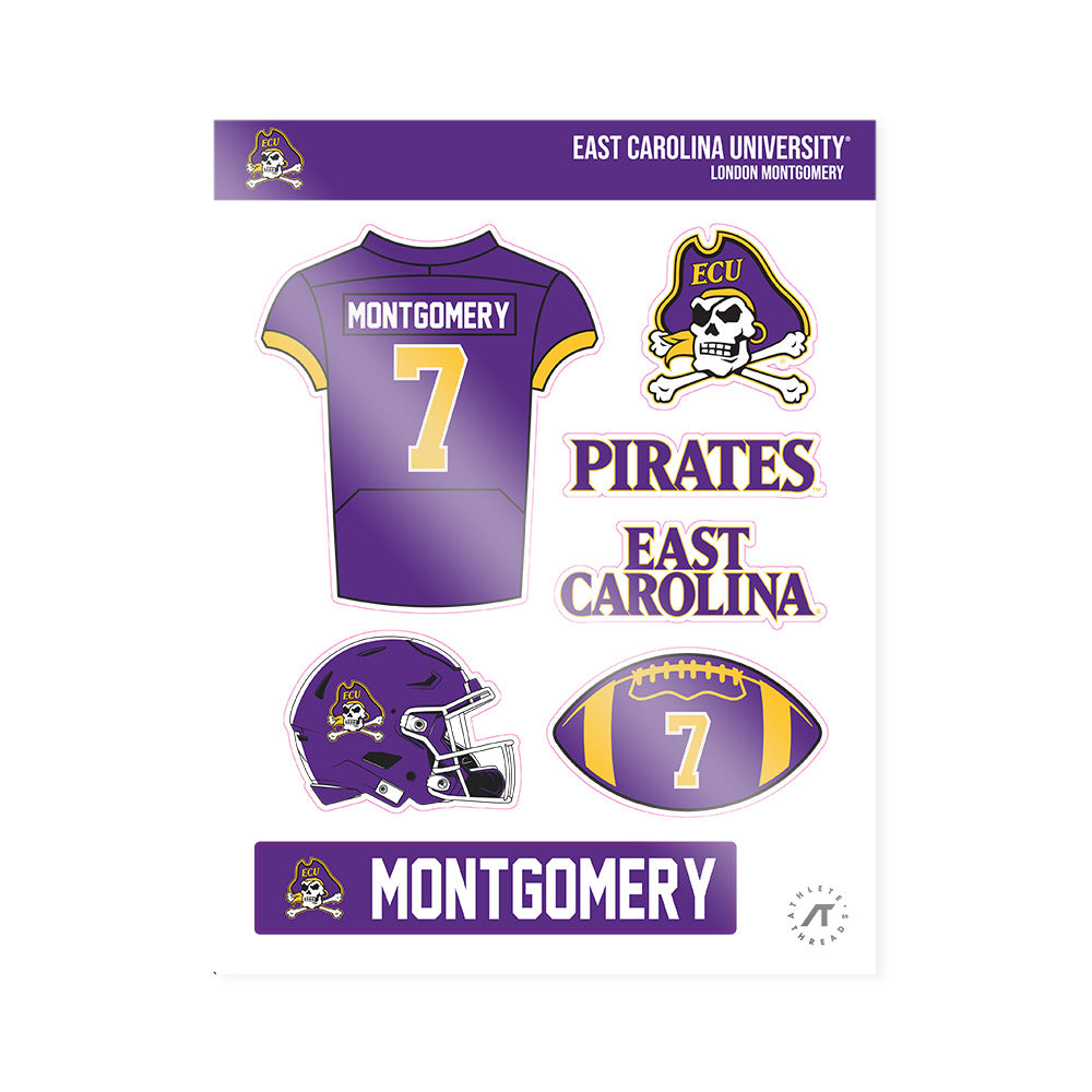 East Carolina - NCAA Football : London Montgomery - Sticker Sheet-0