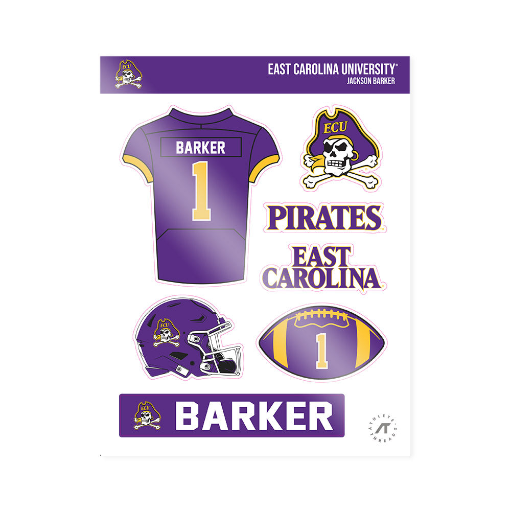 East Carolina - NCAA Football : Jackson Barker - Sticker Sheet-0