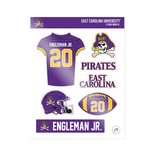 East Carolina - NCAA Football : TJ Engleman Jr. - Sticker Sheet-0