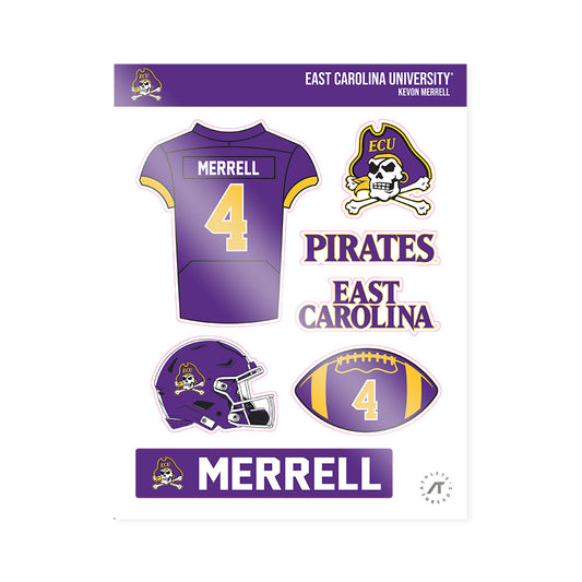 East Carolina - NCAA Football : Kevon Merrell - Sticker Sheet-0