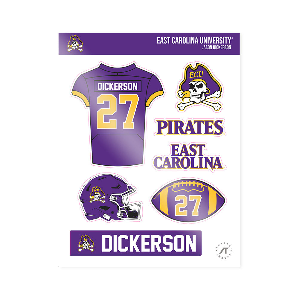 East Carolina - NCAA Football : Jason Dickerson - Sticker Sheet-0