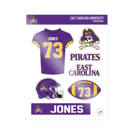East Carolina - NCAA Football : Karson Jones - Sticker Sheet-0