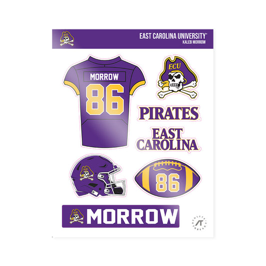 East Carolina - NCAA Football : Kaleb Morrow - Sticker Sheet-0