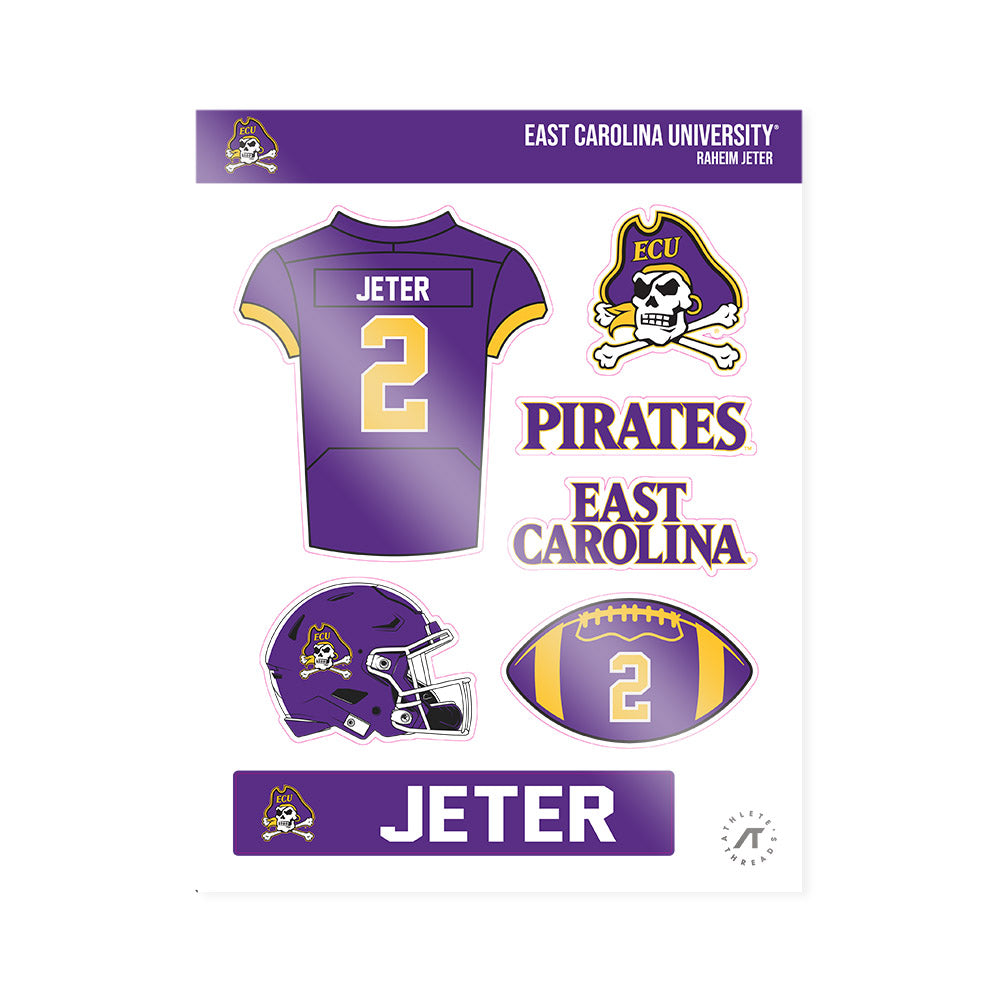 East Carolina - NCAA Football : Raheim Jeter - Sticker Sheet-0