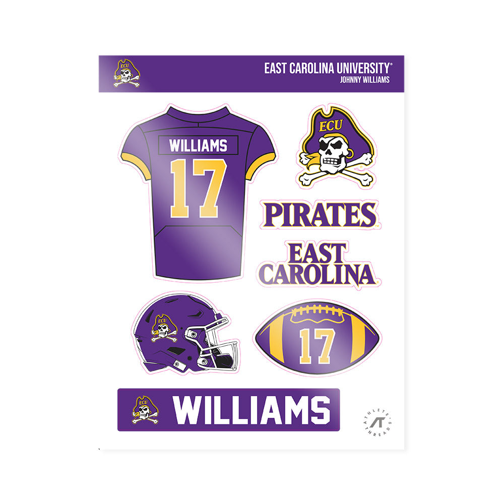 East Carolina - NCAA Football : Johnny Williams - Sticker Sheet-0