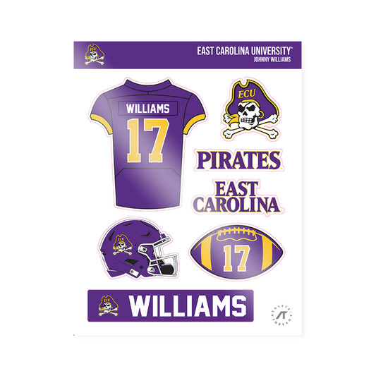 East Carolina - NCAA Football : Johnny Williams - Sticker Sheet-0