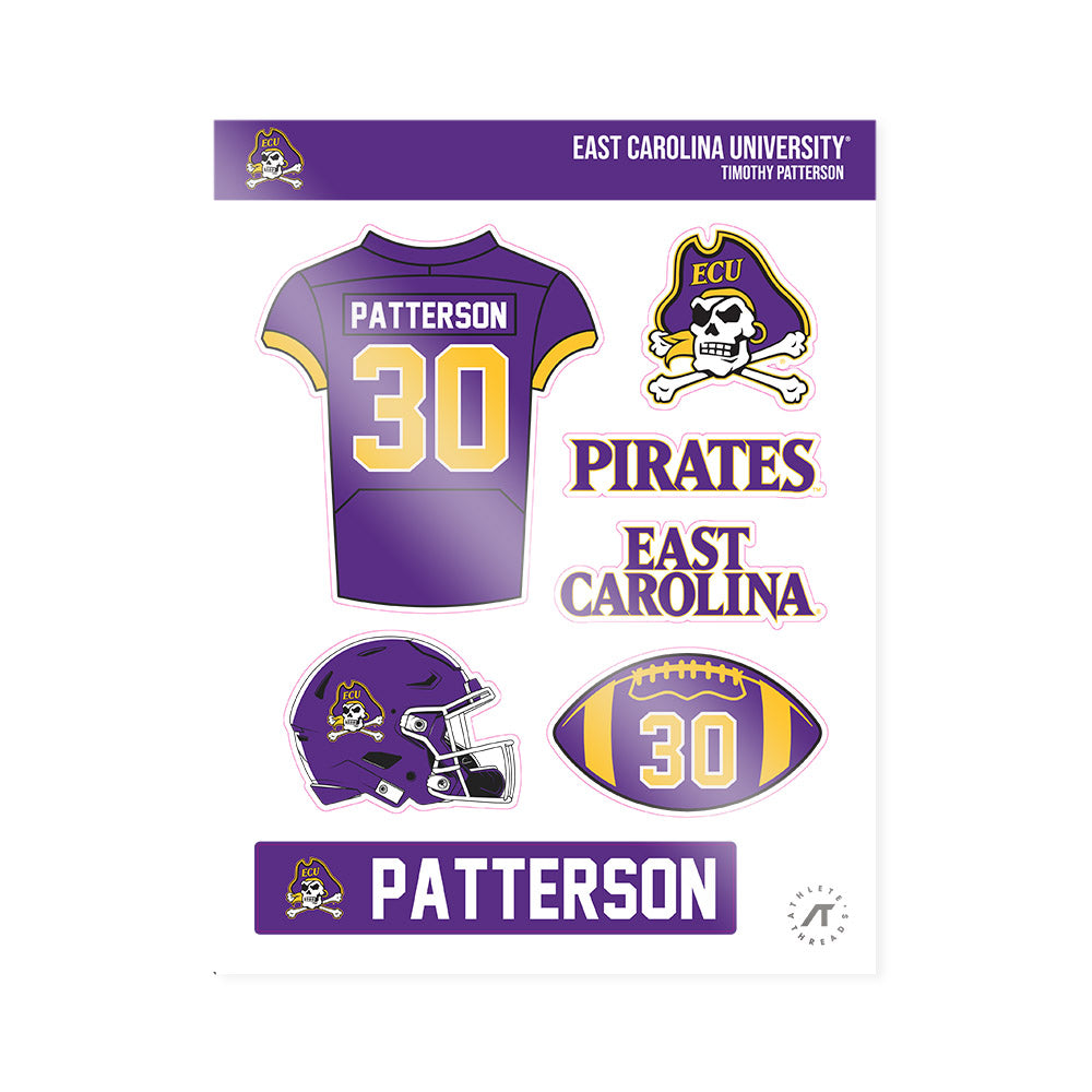 East Carolina - NCAA Football : Timothy Patterson - Sticker Sheet-0