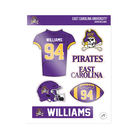 East Carolina - NCAA Football : Javon Williams - Sticker Sheet-0