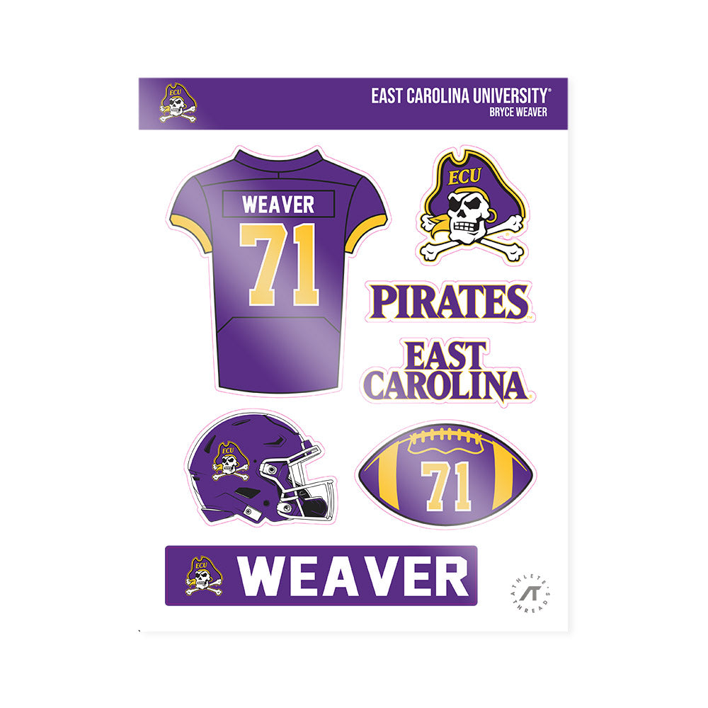 East Carolina - NCAA Football : Bryce Weaver - Sticker Sheet-0