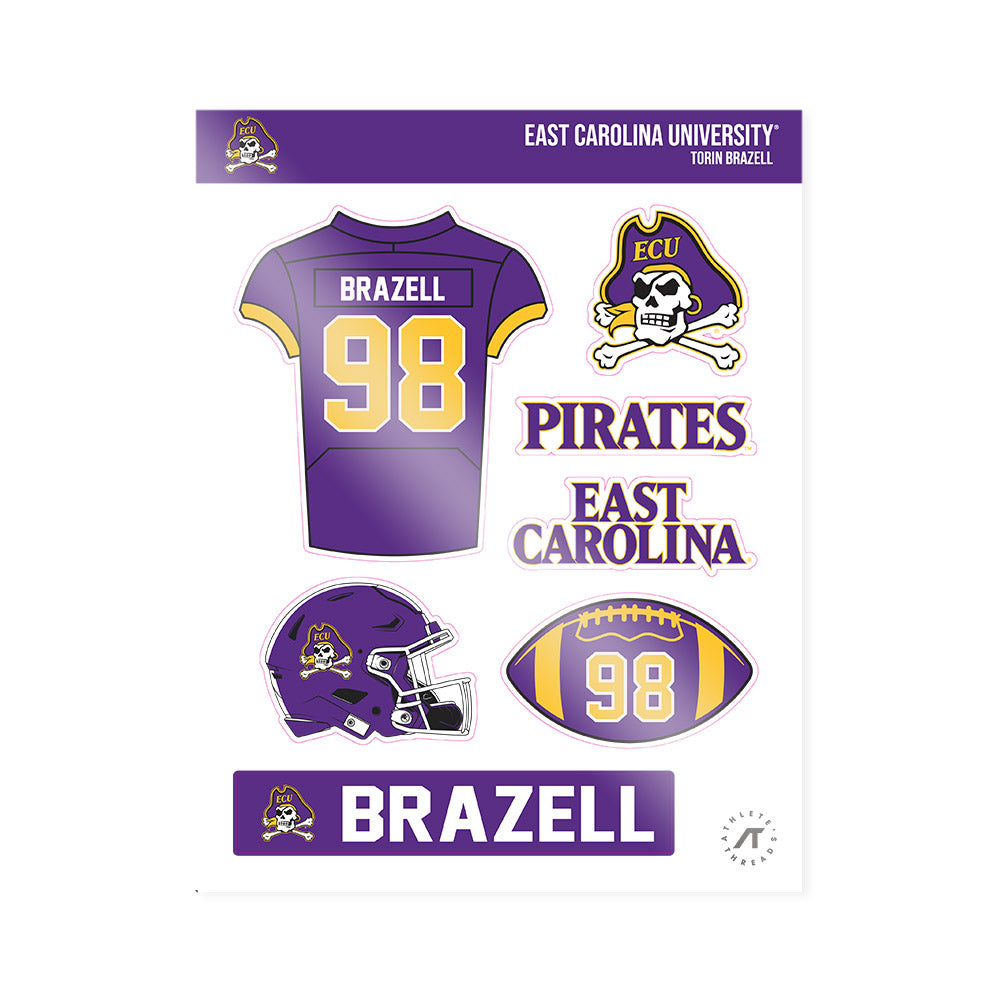 East Carolina - NCAA Football : Torin Brazell - Sticker Sheet-0