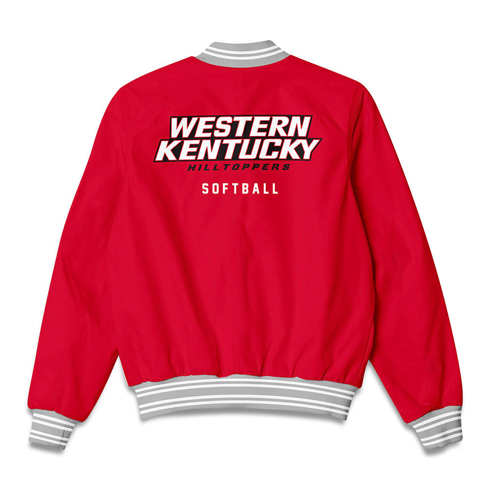 Western Kentucky - NCAA Softball : Anna Mauck - Bomber Jacket-1