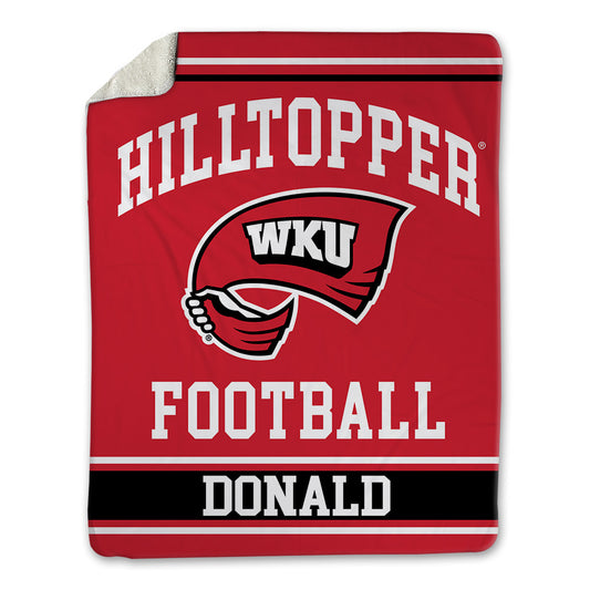 Western Kentucky - NCAA Football : Jordan Donald - Blanket-0
