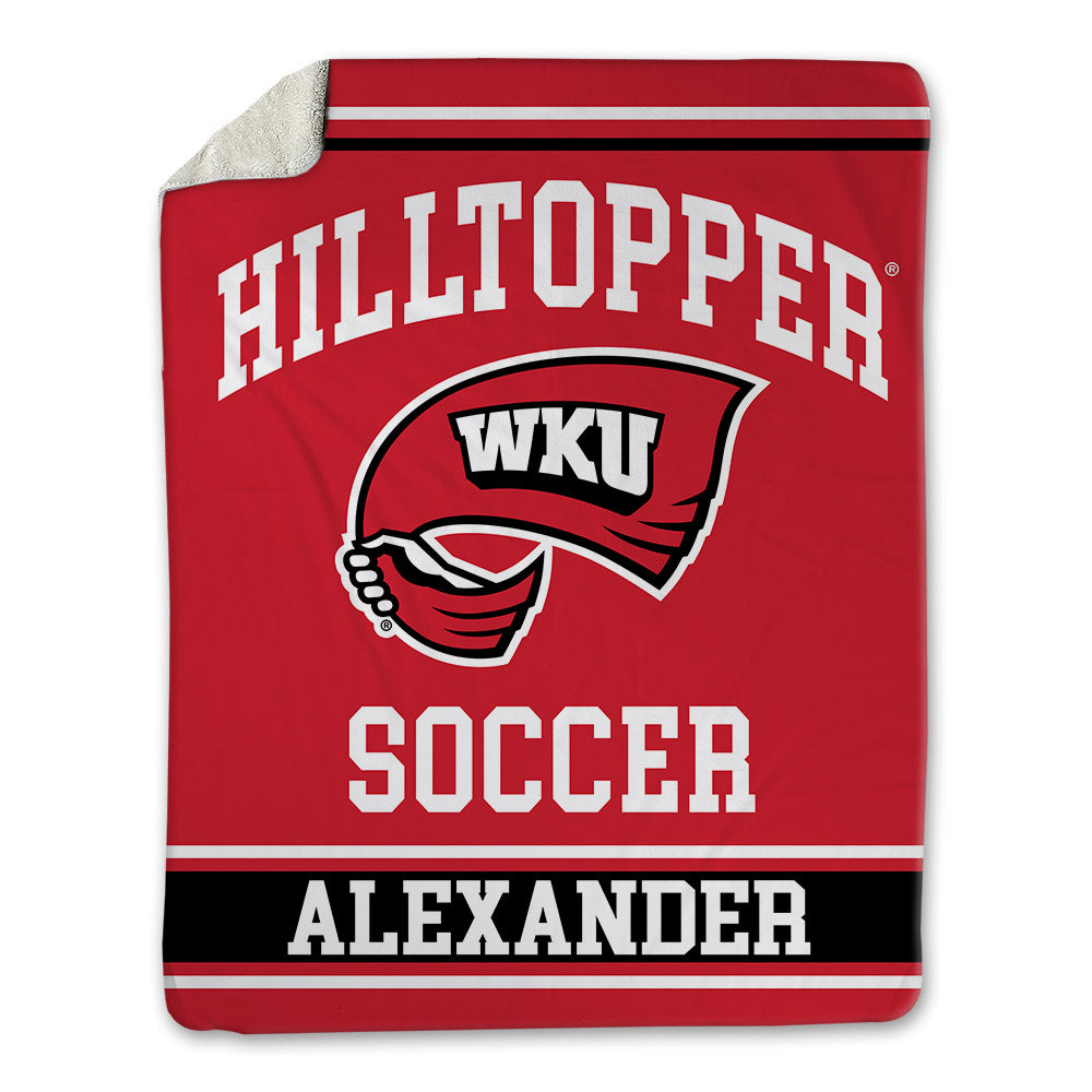 Western Kentucky - NCAA Women's Soccer : Lauren Alexander - Blanket-0