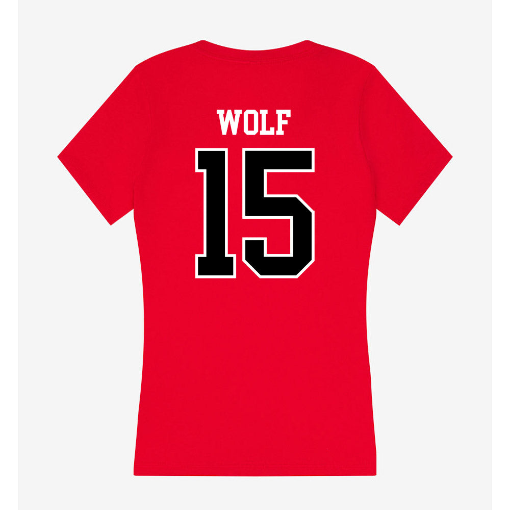 Western Kentucky - NCAA Football : Justin Wolf - Classic Shersey Women's V-Neck T-Shirt-1