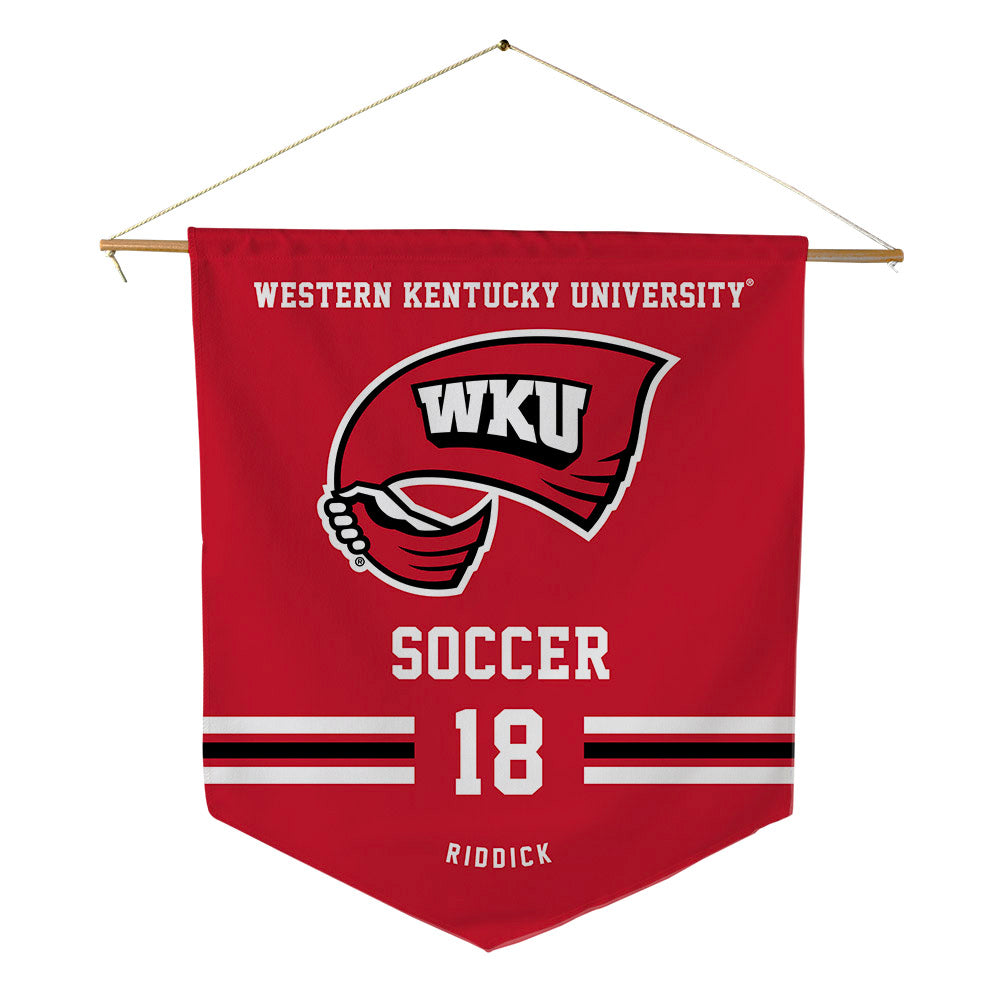 Western Kentucky - NCAA Women's Soccer : Mia Riddick - Pennant - 18" x 21"-0