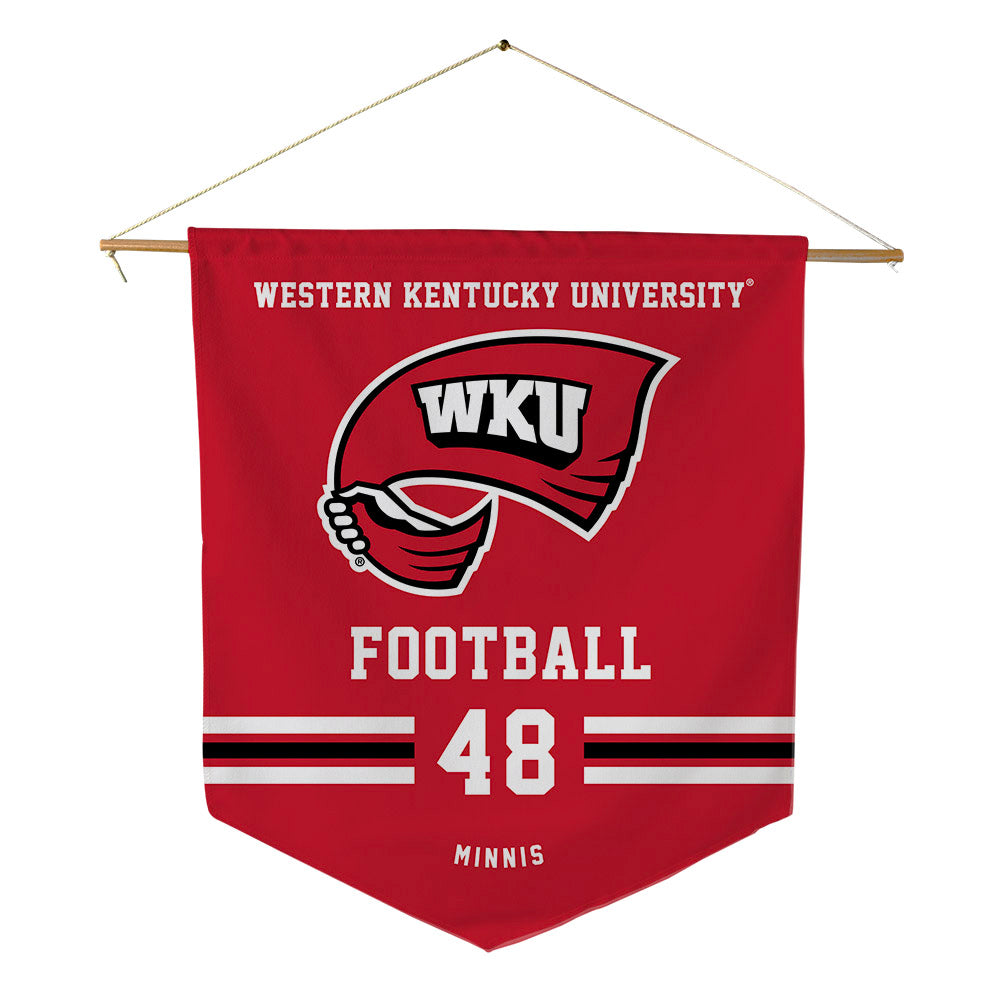 Western Kentucky - NCAA Football : Zsacari Minnis - Pennant - 18" x 21"-0