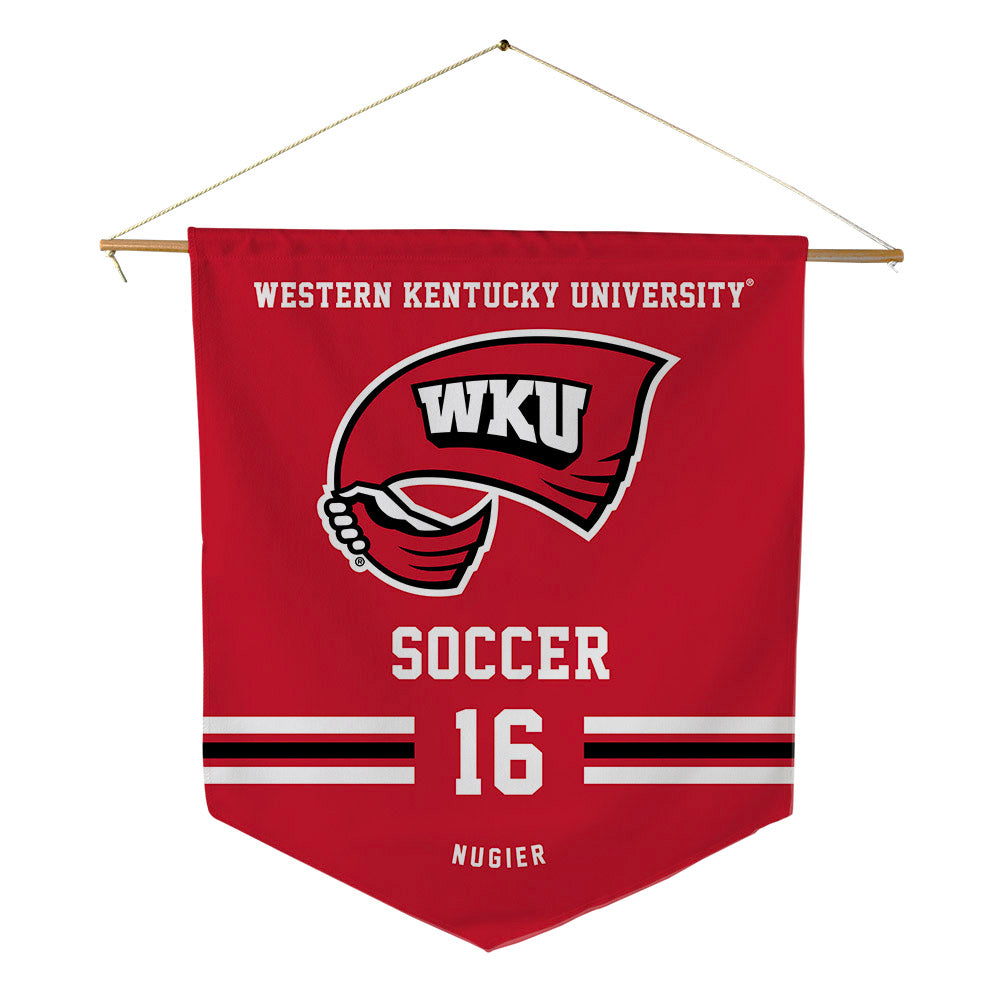 Western Kentucky - NCAA Women's Soccer : Alaina Nugier - Pennant - 18" x 21"-0