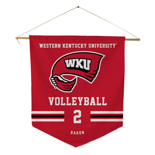 Western Kentucky - NCAA Women's Volleyball : Tayler Baron - Pennant - 18" x 21"-0