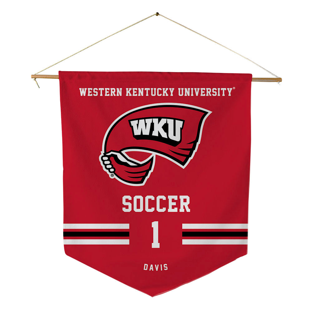 Western Kentucky - NCAA Women's Soccer : Maddie Davis - Pennant - 18" x 21"-0