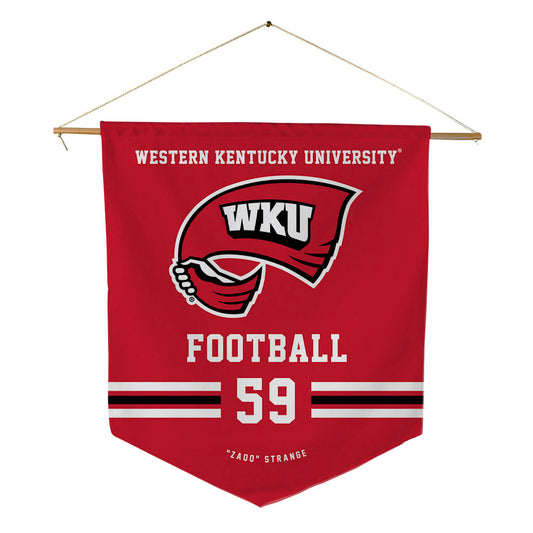 Western Kentucky - NCAA Football : Sharlandiin "Zaqq" Strange - Pennant - 18" x 21"-0