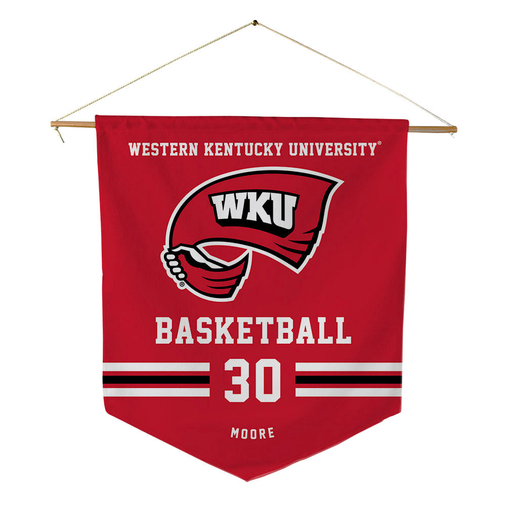 Western Kentucky - NCAA Men's Basketball : Teagan Moore - Pennant - 18" x 21"-0