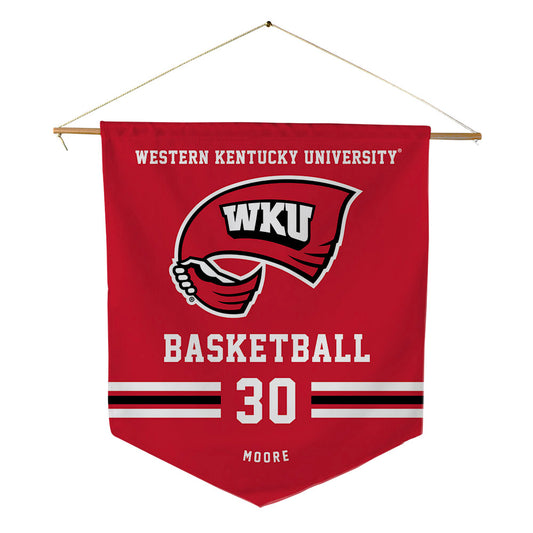 Western Kentucky - NCAA Men's Basketball : Teagan Moore - Pennant - 18" x 21"-0