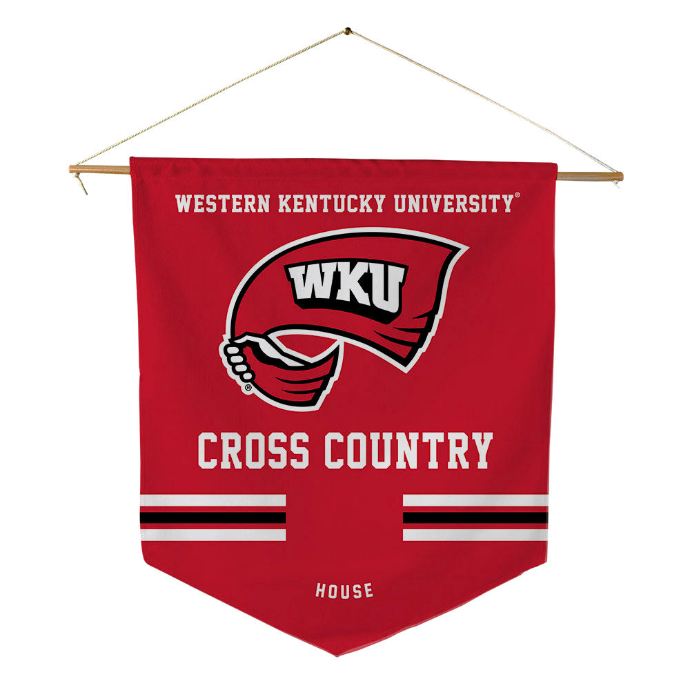 Western Kentucky - NCAA Men's Cross Country : Michael House - Pennant - 18" x 21"-0