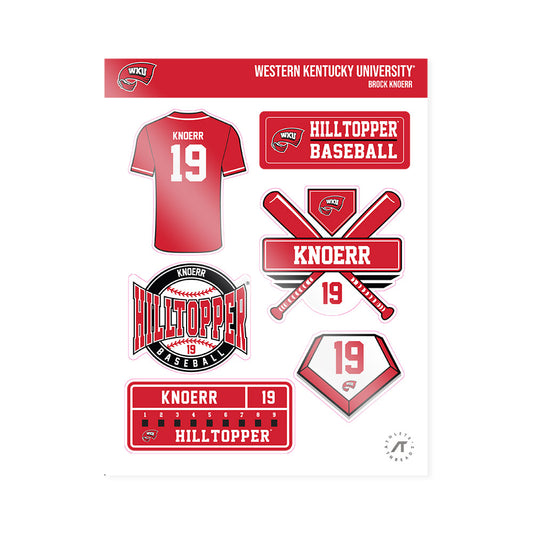 Western Kentucky - NCAA Baseball : Brock Knoerr - Sticker Sheet-0