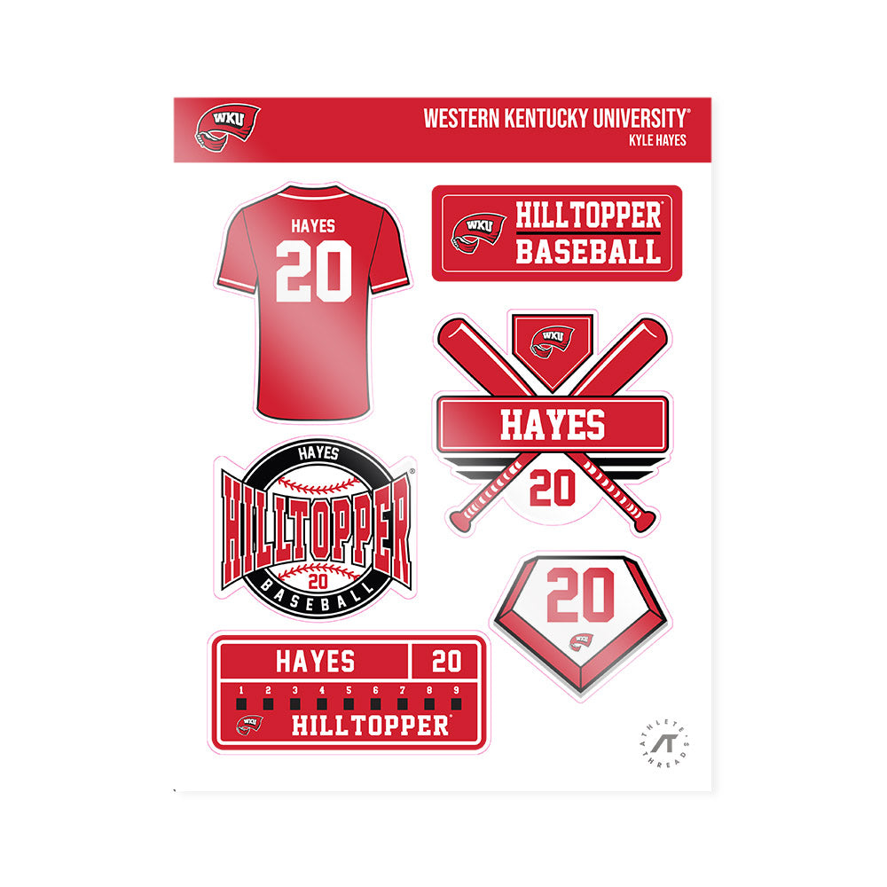 Western Kentucky - NCAA Baseball : Kyle Hayes - Sticker Sheet-0