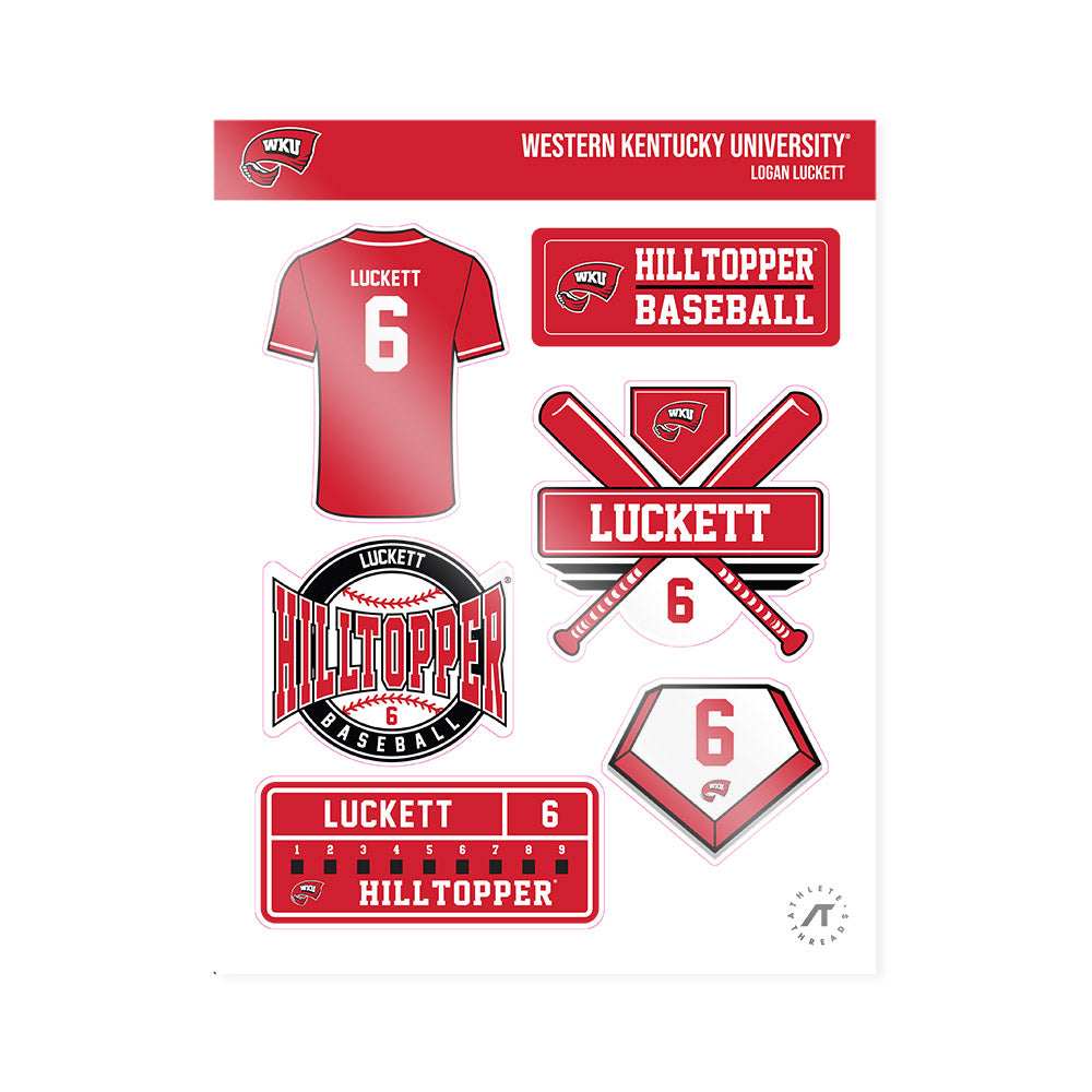 Western Kentucky - NCAA Baseball : Logan Luckett - Sticker Sheet-0