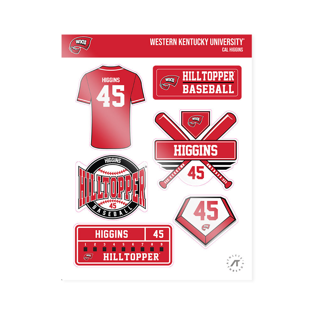 Western Kentucky - NCAA Baseball : Cal Higgins - Sticker Sheet-0