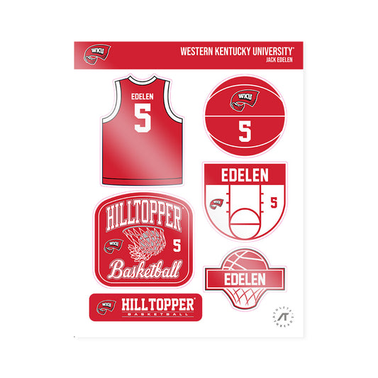 Western Kentucky - NCAA Men's Basketball : Jack Edelen - Sticker Sheet-0