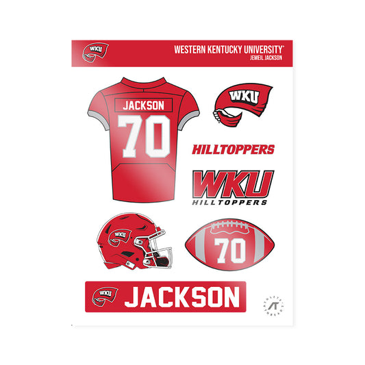 Western Kentucky - NCAA Football : Jemeil Jackson - Sticker Sheet-0