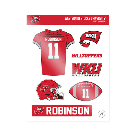 Western Kentucky - NCAA Football : Kent Robinson - Sticker Sheet-0