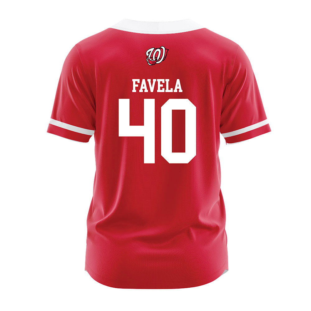 Western Kentucky - NCAA Baseball : Jude Favela - Red Jersey-1