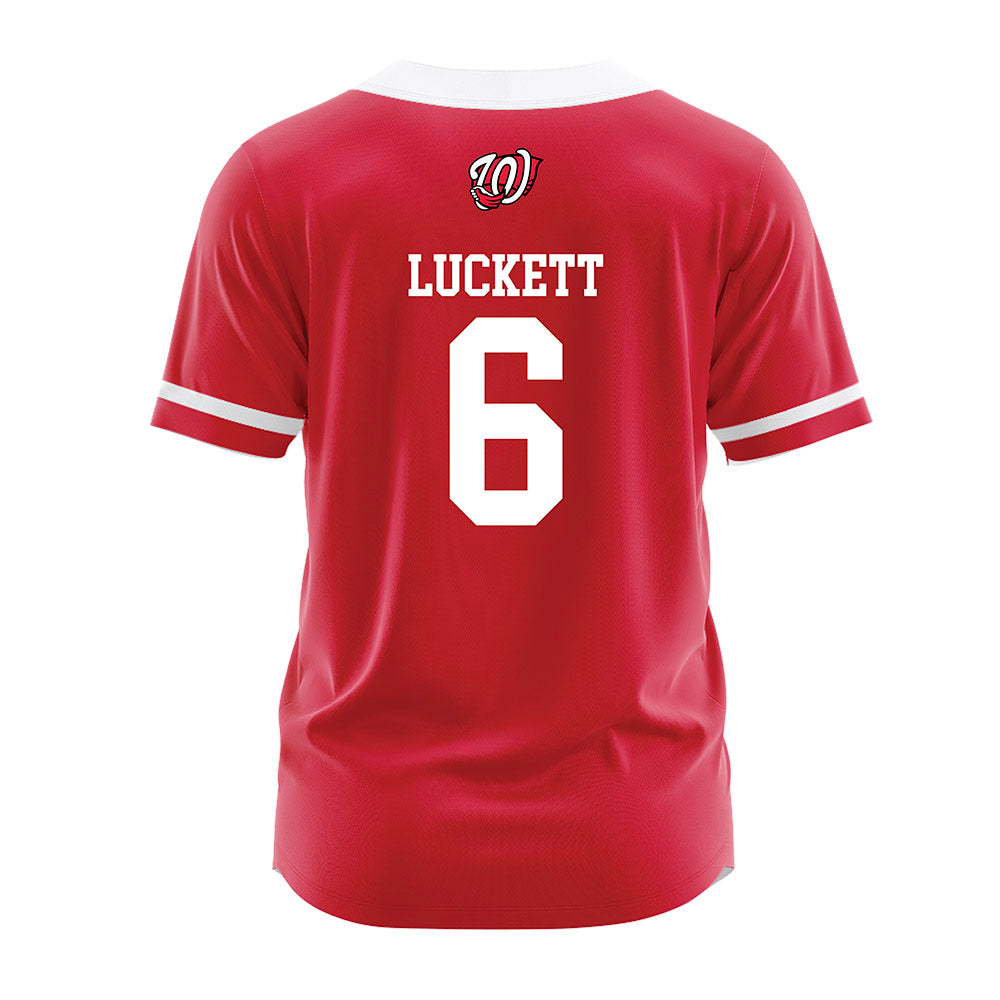 Western Kentucky - NCAA Baseball : Logan Luckett - Red Jersey-1