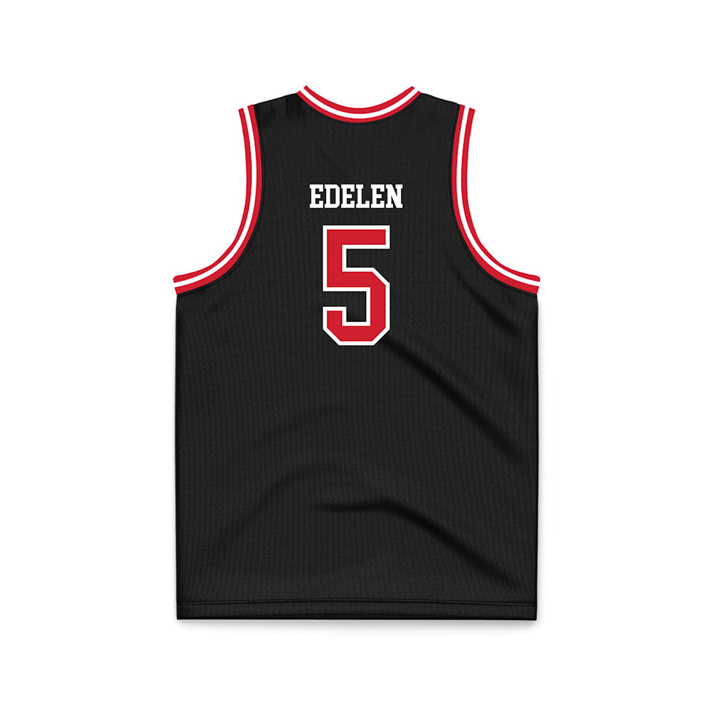 Western Kentucky - NCAA Men's Basketball : Jack Edelen - Black Basketball Jersey-1