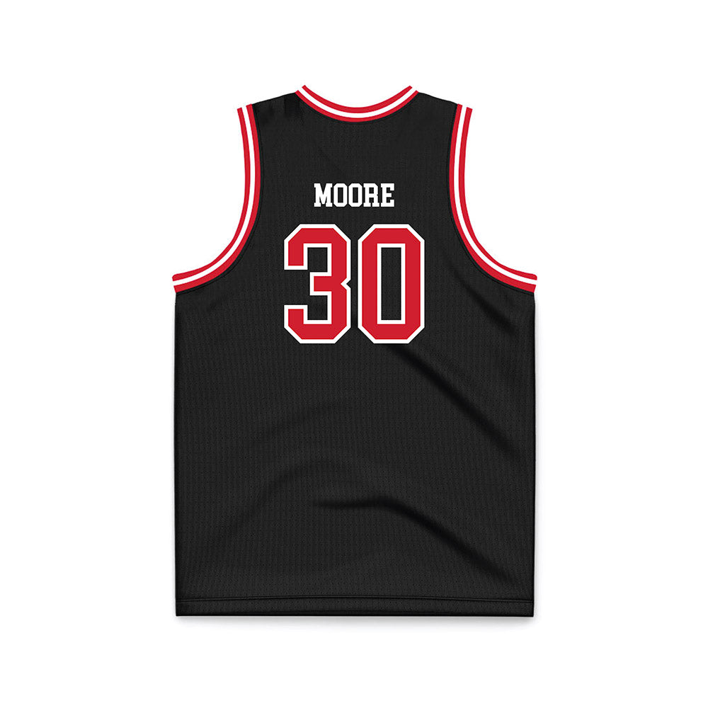 Western Kentucky - NCAA Men's Basketball : Teagan Moore - Black Basketball Jersey-1