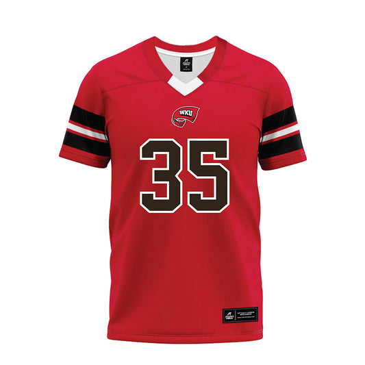 Western Kentucky - NCAA Football : Elijah Rumph - Red Premium Football Jersey-0