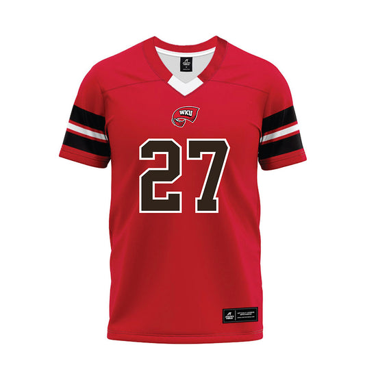 Western Kentucky - NCAA Football : Corey Landers - Red Premium Football Jersey-0