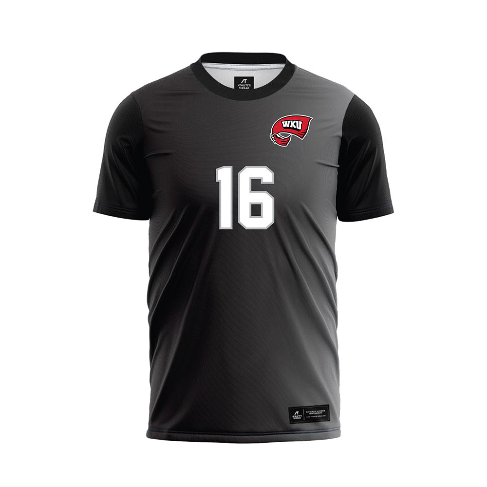 Western Kentucky - NCAA Women's Soccer : Alaina Nugier - Black Soccer Jersey-0