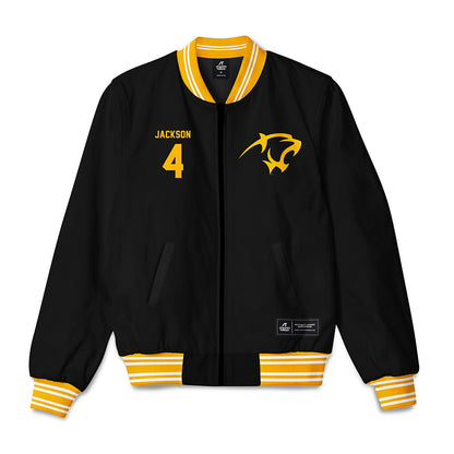 Adelphi - NCAA Men's Basketball : Mason Jackson - Bomber Jacket-0