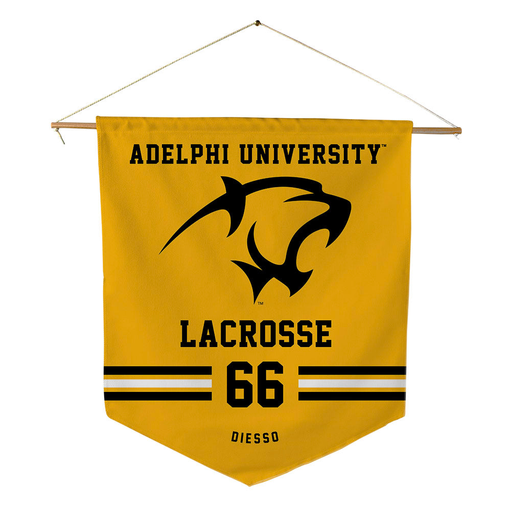 Adelphi - NCAA Men's Lacrosse : Joey Diesso - Pennant - 18" x 21"-0