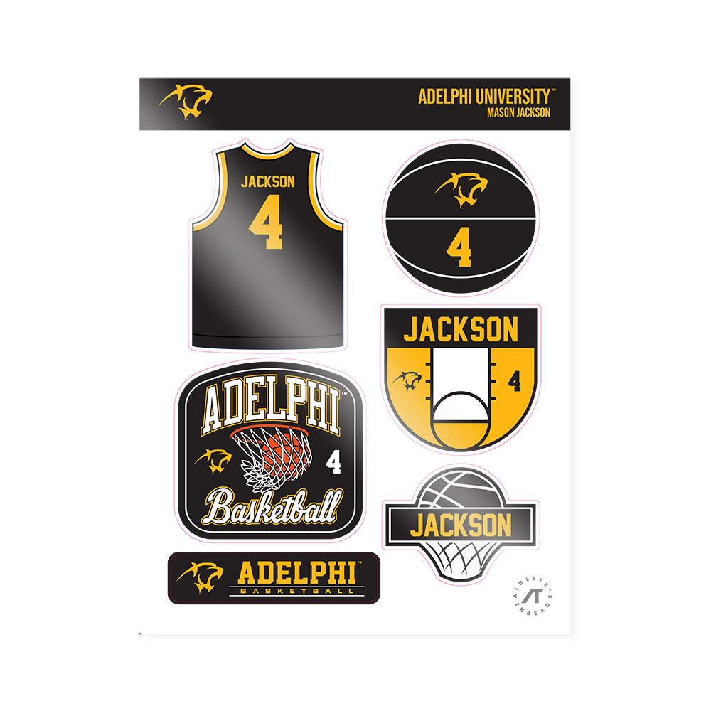 Adelphi - NCAA Men's Basketball : Mason Jackson - Sticker Sheet-0