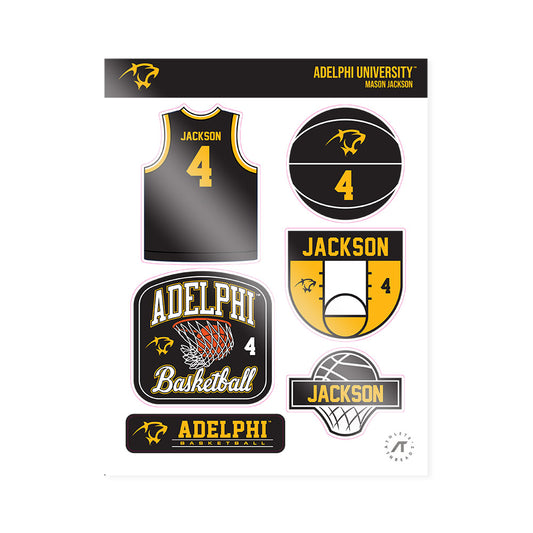 Adelphi - NCAA Men's Basketball : Mason Jackson - Sticker Sheet-0